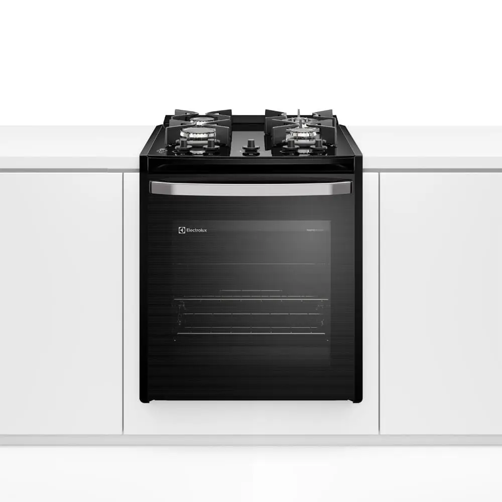 Fogão de Embutir Electrolux 4 Bocas Preto com VaporBake — FE4BB