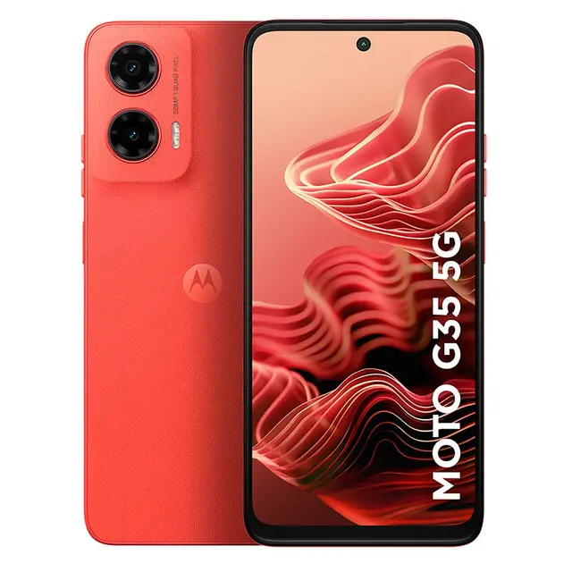 Smartphone Motorola Moto G35 5G 256GB Tela 6,7" FHD+ Câmera 50MP Coral Vegan Leather