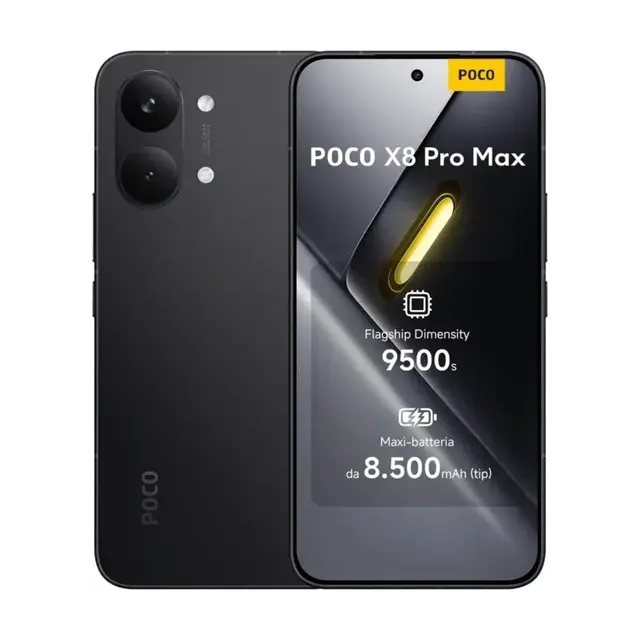 Smartphone Xiaomi Poco X8 Pro Max 5G 12GB RAM 512GB Dual SIM Global(Preto)