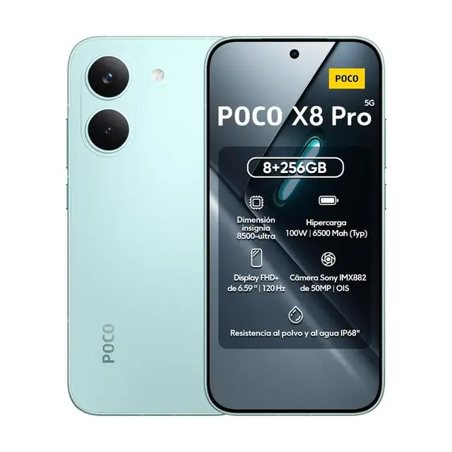 Smartphone Xiaomi Poco X8 Pro 5G 8GB 256GB Verde Versão Global Dual Chip