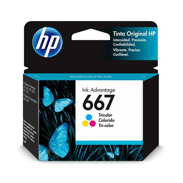 Cartucho de Tinta HP 667 Colorido Original 3YM78AL para DeskJet 2376 2774 2776