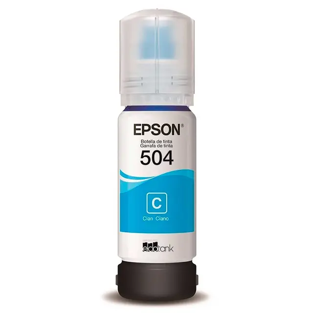 Garrafa de Tinta Epson T504 Ciano