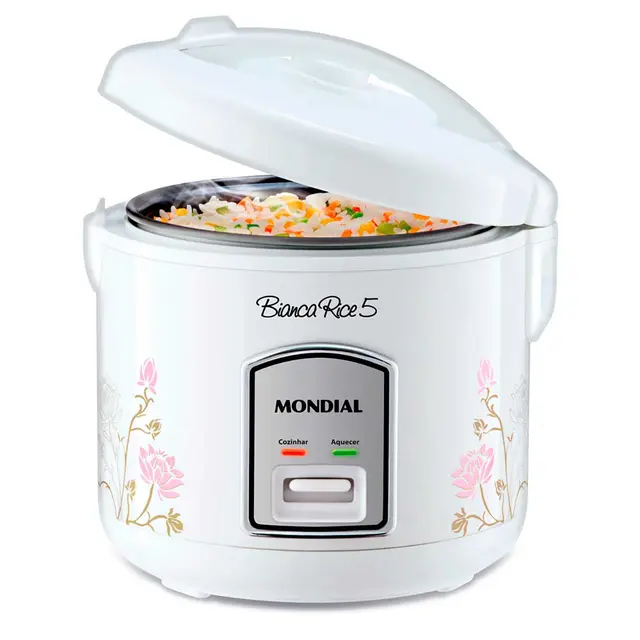 Panela de Arroz Elétrica Mondial NPE-05-5X 5 Xícaras Branco 400W 110V