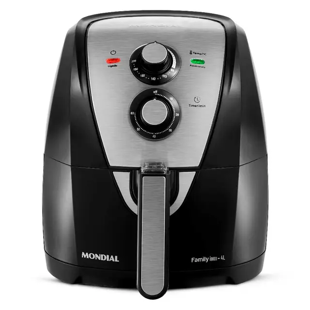 Fritadeira Elétrica Air Fryer Mondial 4L AFN-40-BI 1500W Preto/Inox 110V